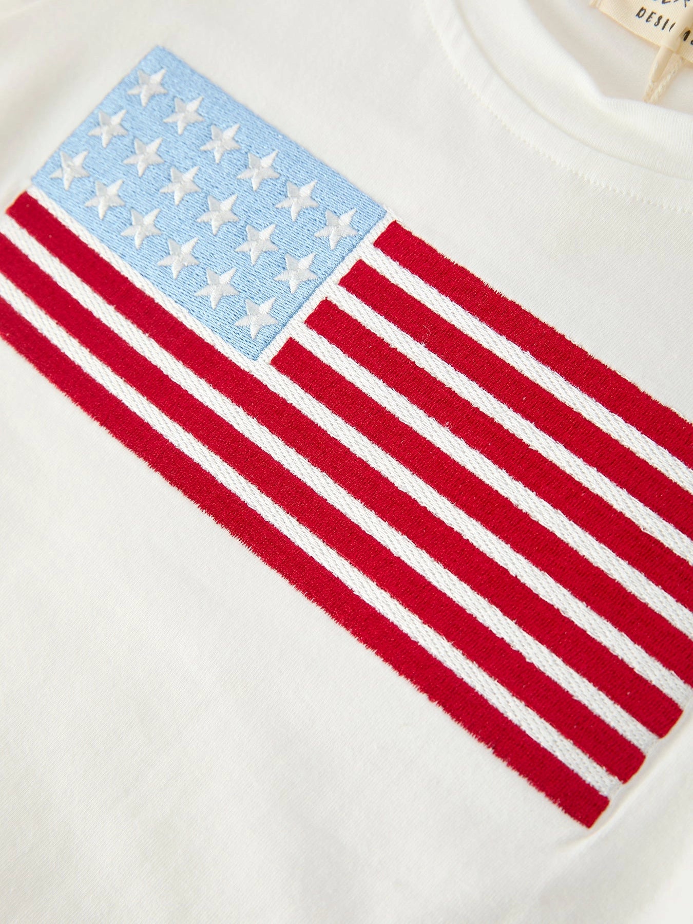4th of July Flag Appliqué Boy Top and Shorts Set