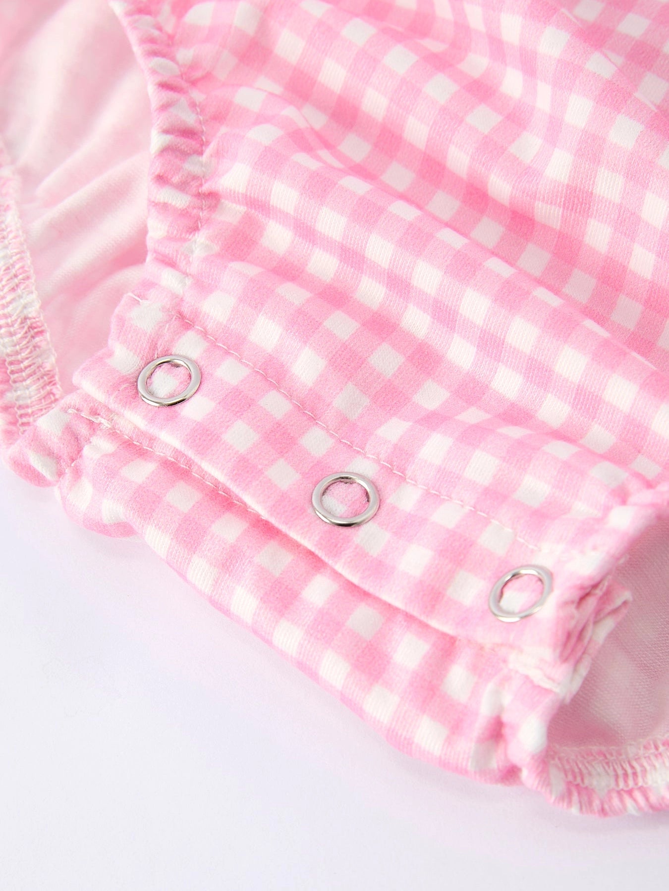 4th of July Plaid Girls Romper Bow Ruffles