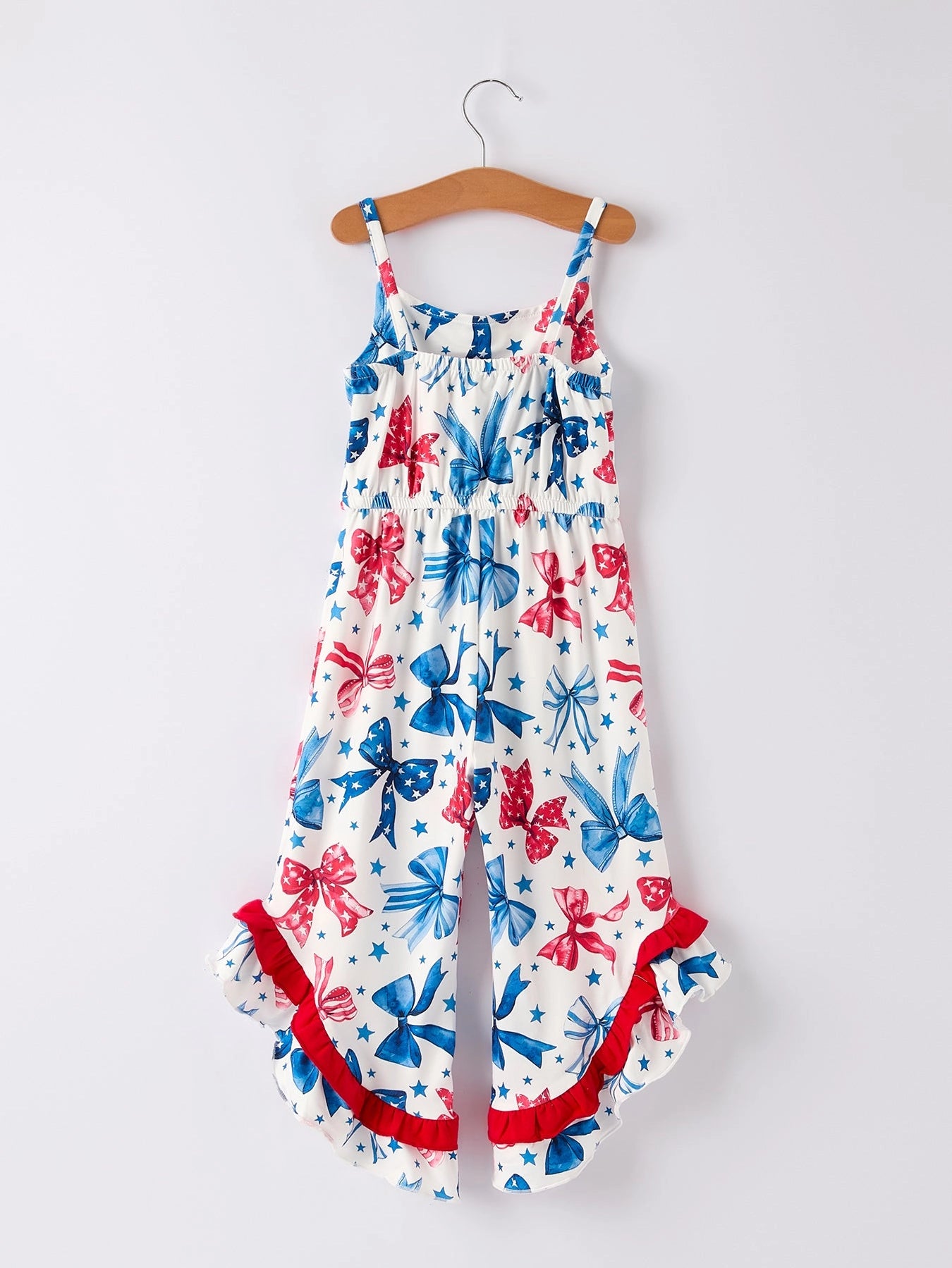 4th of July Bow Print Jumpsuit
