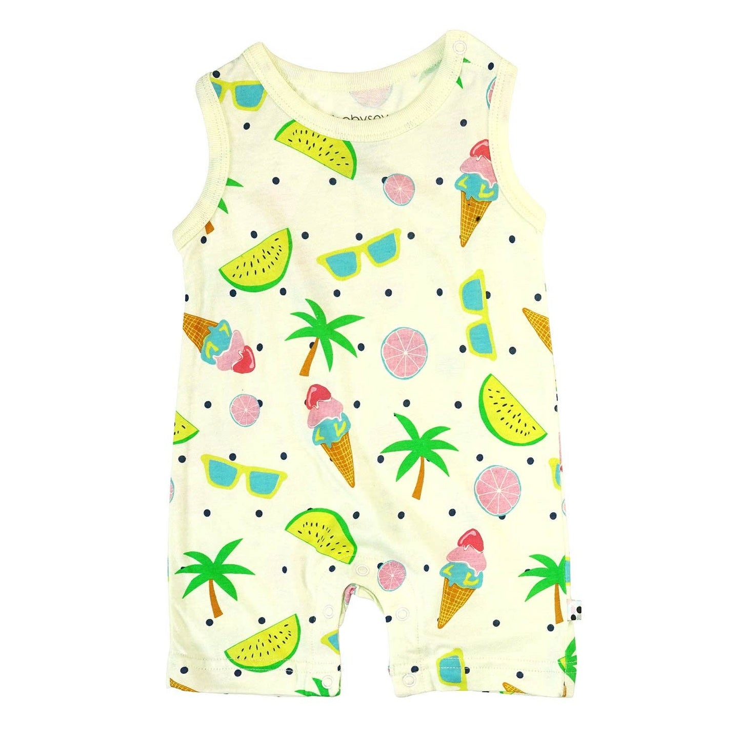 Babysoy Pattern Prints Tank Romper